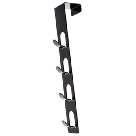 Accroche-porte Vertical 4 Crochets Fixation Sans Perçage Crochets Robe Noir