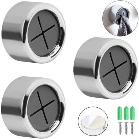 Accroche Torchon - Aimer belle - 3 Pcs - ABS écologique - Plastique chromé - Ventouse