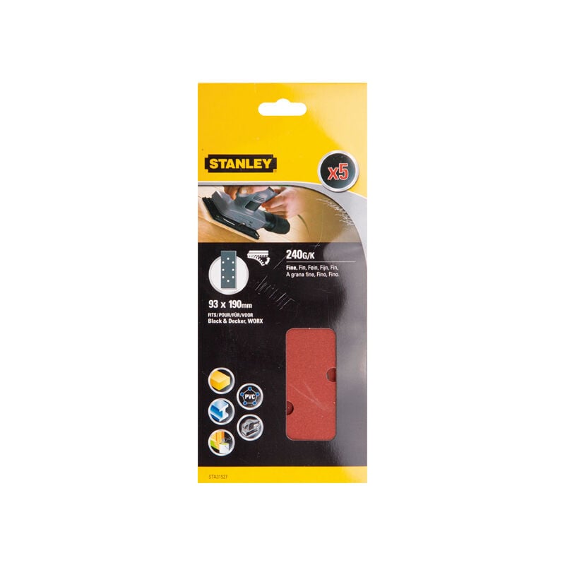 

Stanley ® - ACC.STA31527 5 LIJAS 93X190 VELCRO G-240