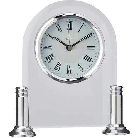 Acctim 36427 Bewdley, Orologio da Tavolo, Colore Argento/Bianco