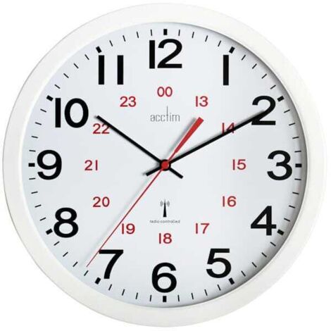 Acctim Acctim Controller Wall Clock Radio Controlled 300mm White 74172