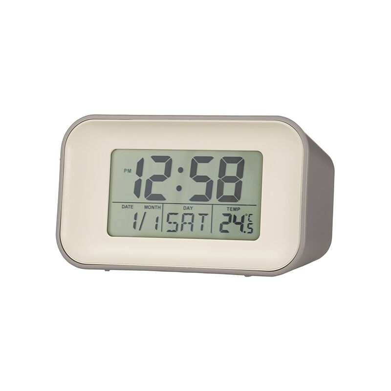 Image of Alta Alarm Clock Owl Grey - Acctim