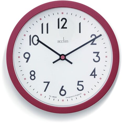 Acctim Elstow Piccolo orologio da parete da cucina al quarzo stile retrò argilla 20 cm