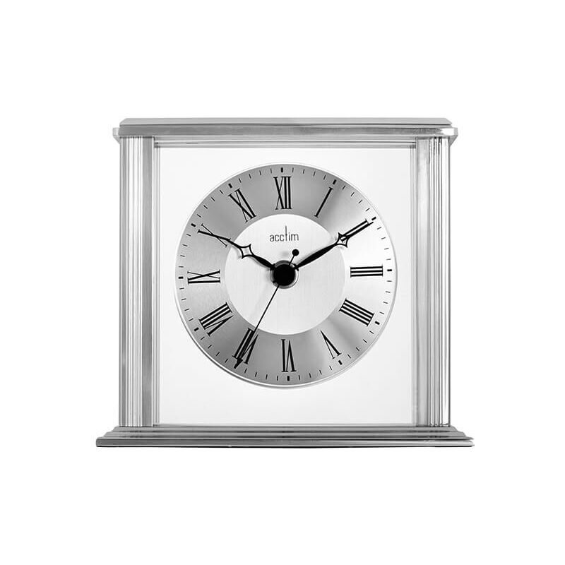 Image of Acctim - Hamilton Mantel Clock Silver Effect