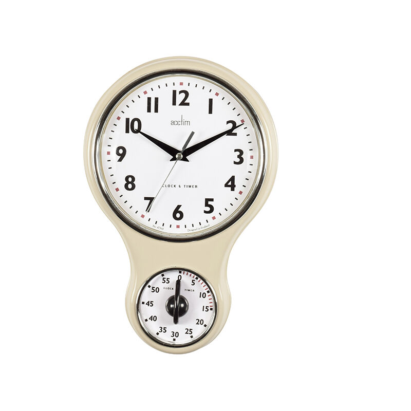 Image of Kitchen Time Wall Clock Cream - Acctim