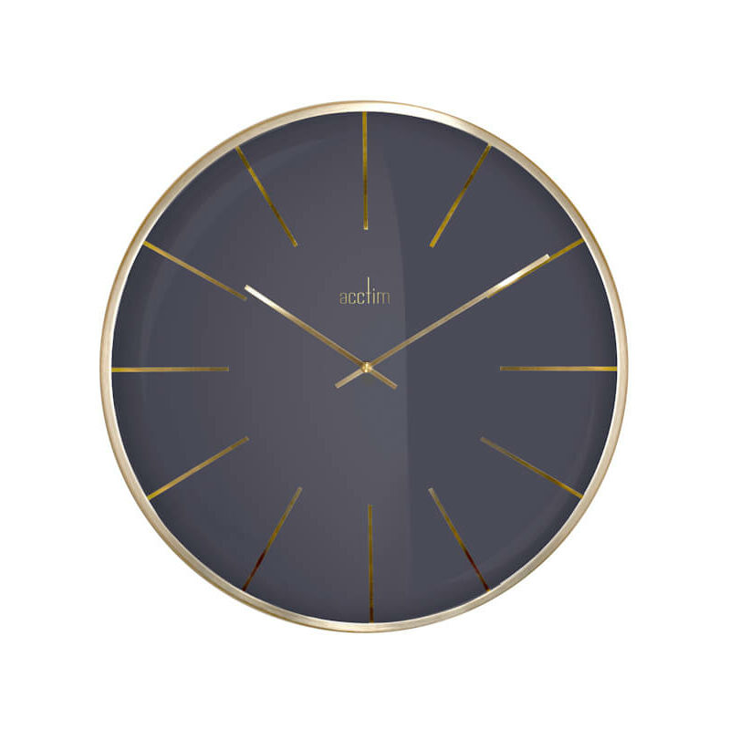 Image of Luxe Dark Marble Clock - Acctim
