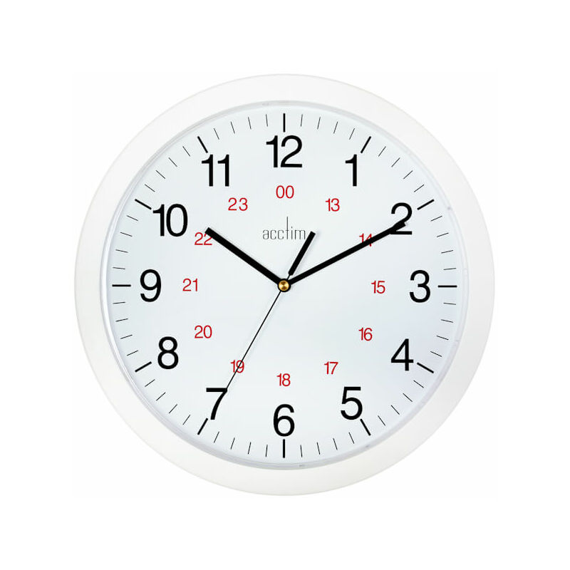 Image of Metro 12 White Clock - Acctim