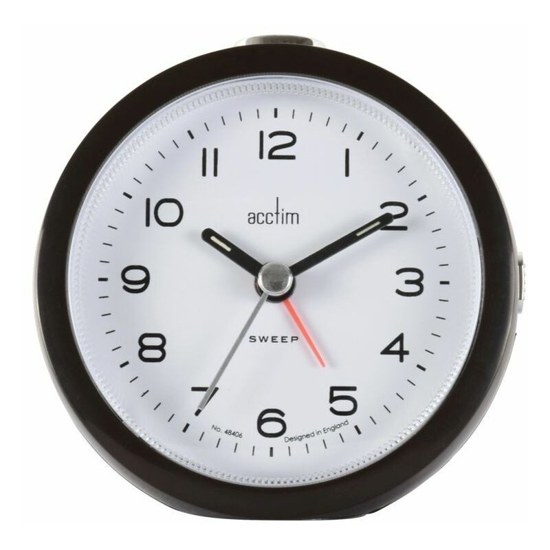 Image of Acctim Neve Non Ticking Sweep Clock Black - 15803
