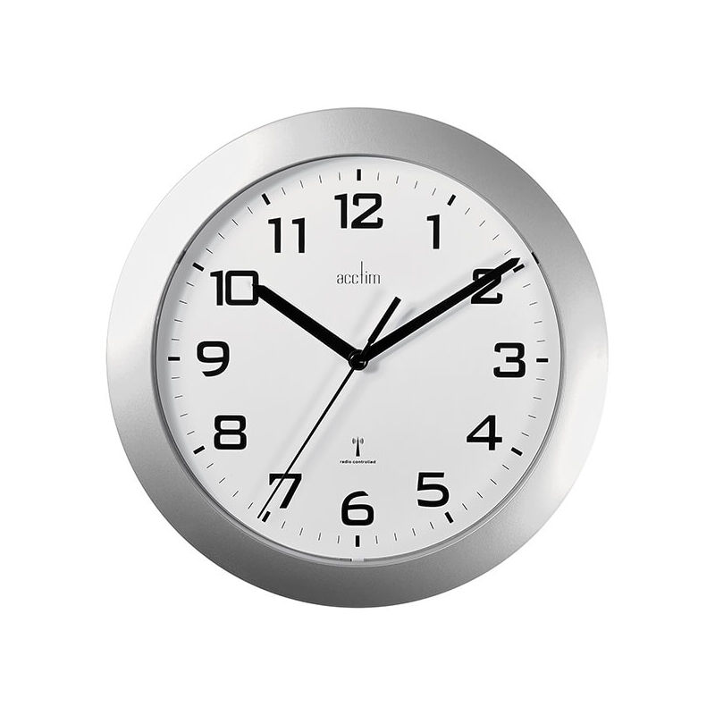 Image of Peron Wall Clock Silver - Acctim
