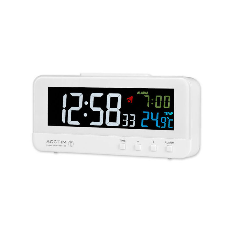 Image of Rialto White Clock - Acctim