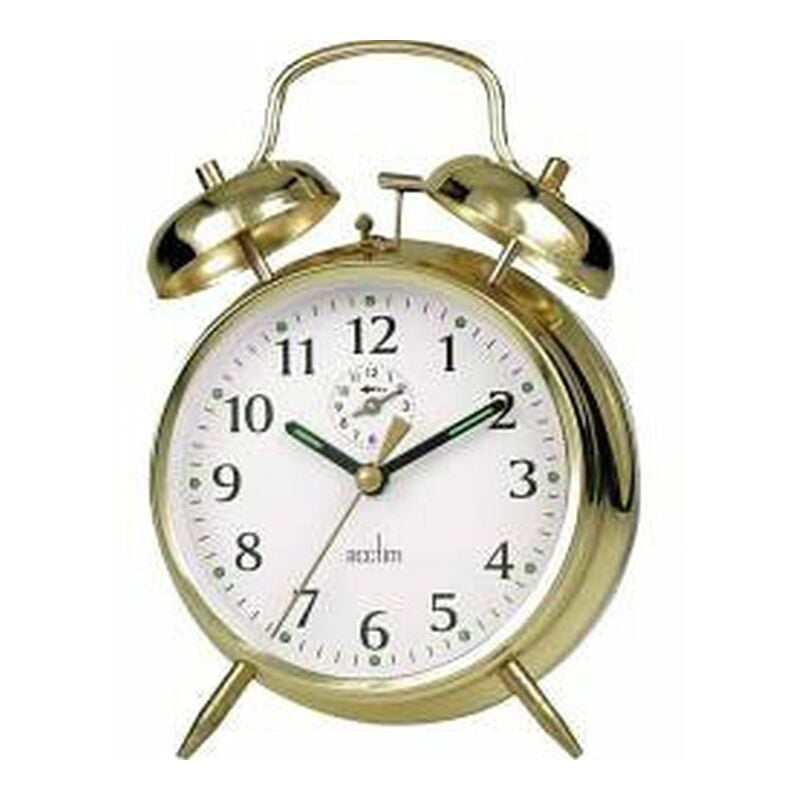 Image of Acctim Saxon Bell Alarm Clock Brass - 12628