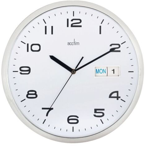 Acctim Supervisor Wall Clock 320mm Chrome/White 21027