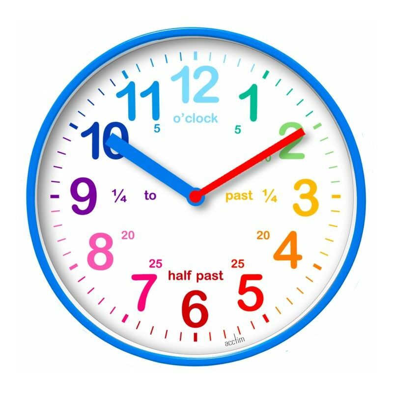 Acctim - Wickford Kids Time Teach Clock 20cm Blue - 22529