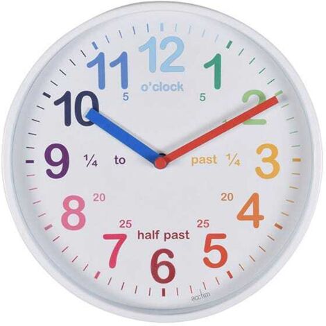 Acctim Wickford Kids Wall Clock White