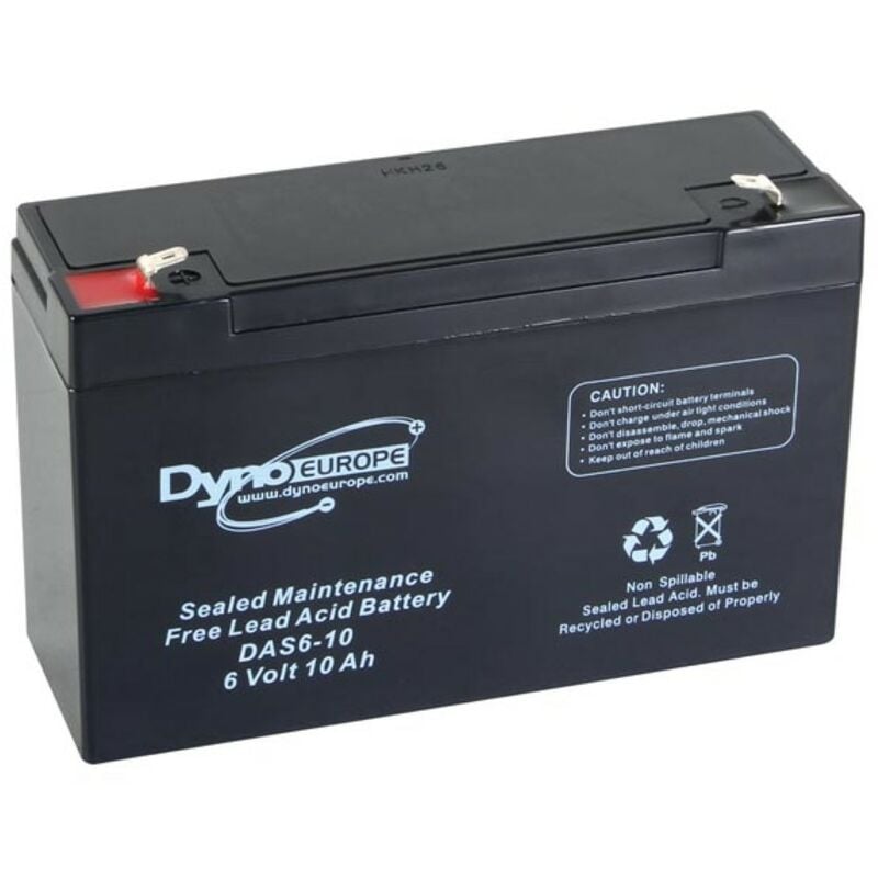 Dyno Europe accu acide-plomb 6 v - 10 Ah 151 x 50 x 101 mm