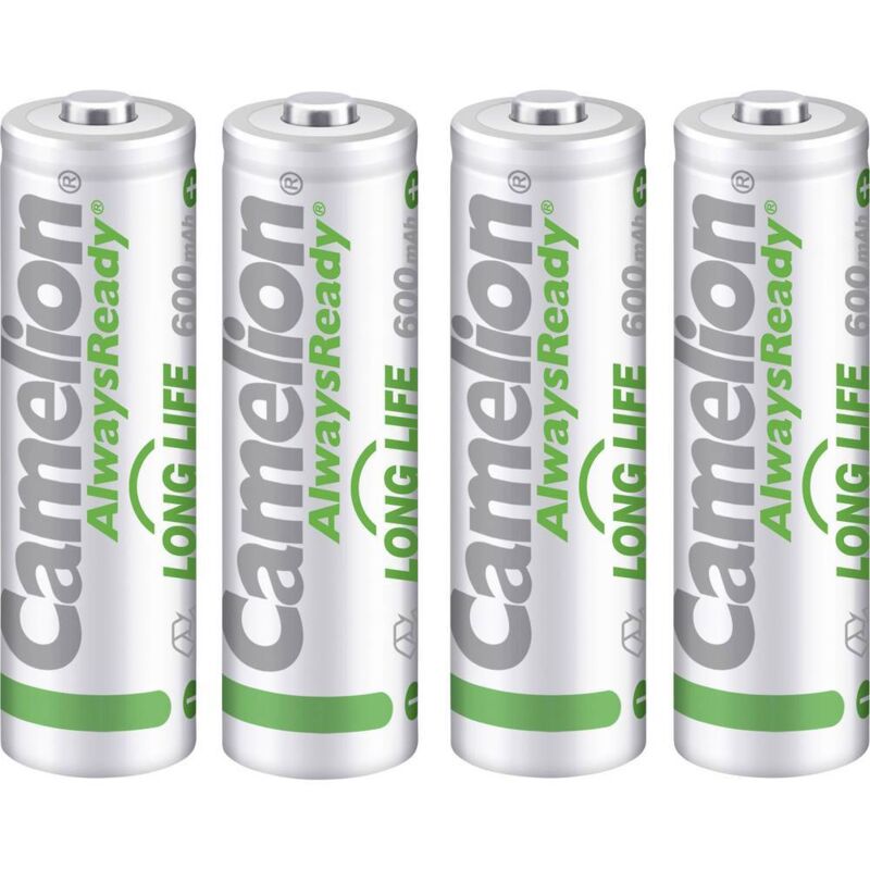 Batterie NiMH solaire AlwaysReady Mignon (AA) avec 600mAh - 4 pi&egrave;ces