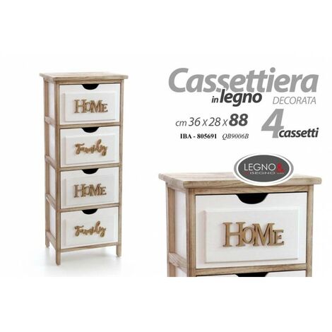 Accueil Commode Family bois blanc cm 88 h