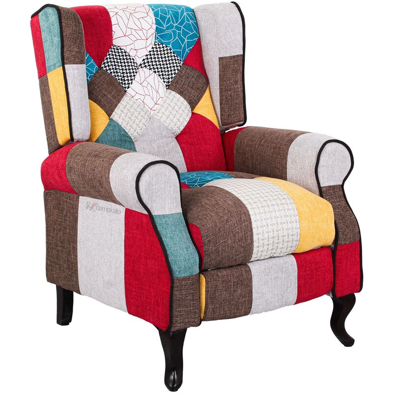Accueil fauteuil Relax manuel en motif patchwork Pacifica