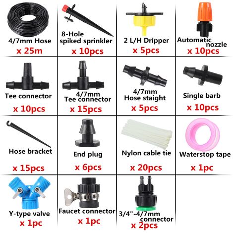 Accueil jardin Micro système d'irrigation goutte à goutte Kit d'arrosage serre humidité refroidissement atomisation buse cour herbe fournitures d'eau