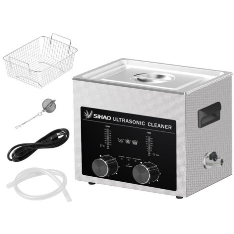Accueil Nettoyeur à ultrasons 10L Machine à ultrasons multifonction portable pour un nettoyage polyvalent et efficace noir