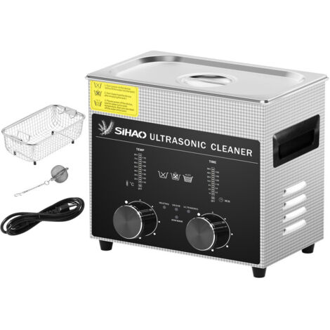 Accueil Nettoyeur à ultrasons 3L Machine à ultrasons multifonction portable pour un nettoyage polyvalent et efficace noir