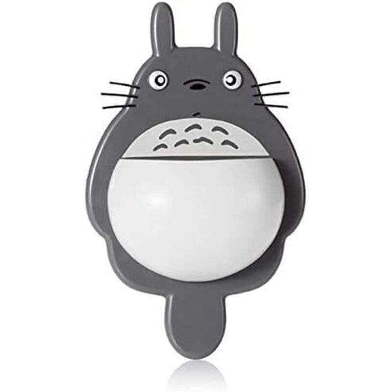 Ersandy - Accueil Salle de bain Totoro Brosse à dents Porte-dentifrice, Supports de rangement à ventouse et supports muraux Étagères de salle de bain