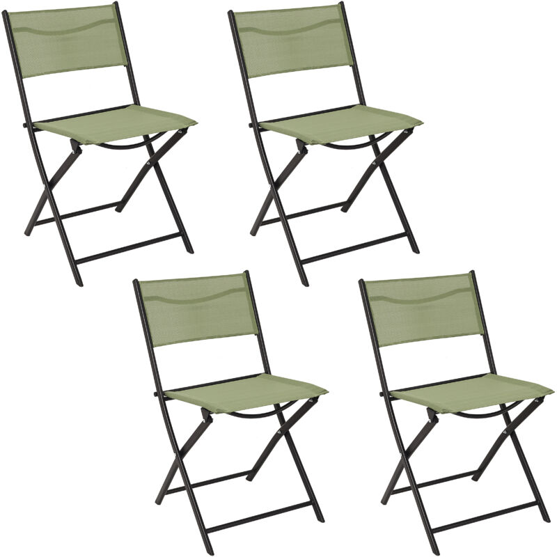 Chaise de jardin pliable en acier Elba