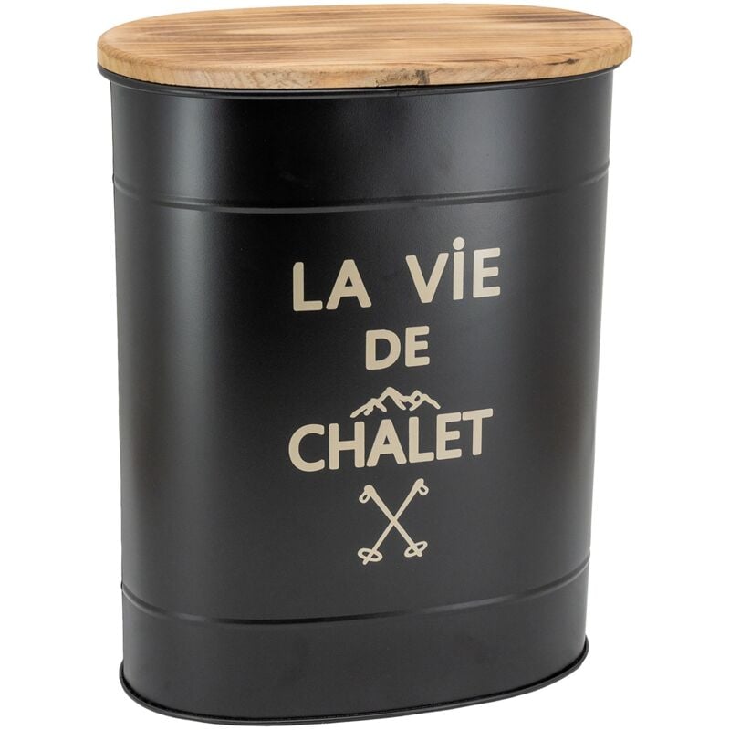 Tabouret et seau à pellets en métal