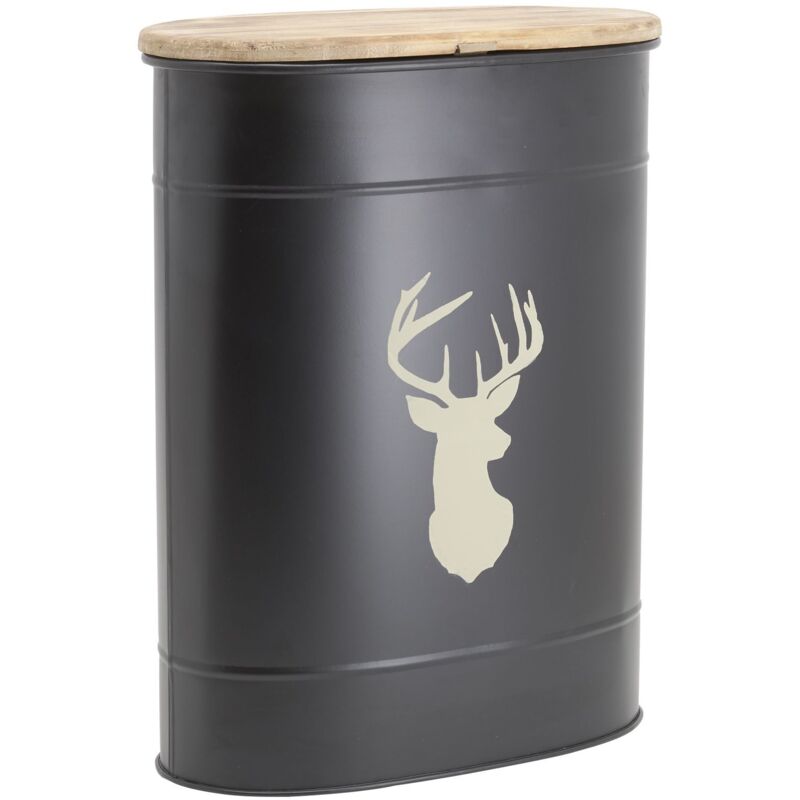 Tabouret et seau à pellets en métal