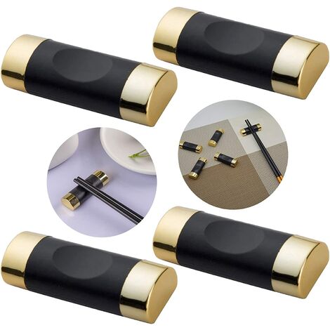 AccueilDejavu 4 pièces repose-baguettes alliage repose-baguettes oreiller forme repose-baguettes pour cuisine ou salle à manger cuillère fourchette table support décoratif