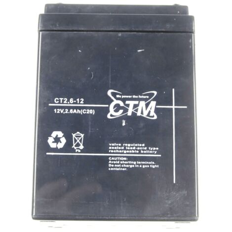 ACCUMULATEUR AU PLOMB 12V-2600MAH 104X70X48MM POUR PETIT ELECTROMENAGER WAECO - CT2612