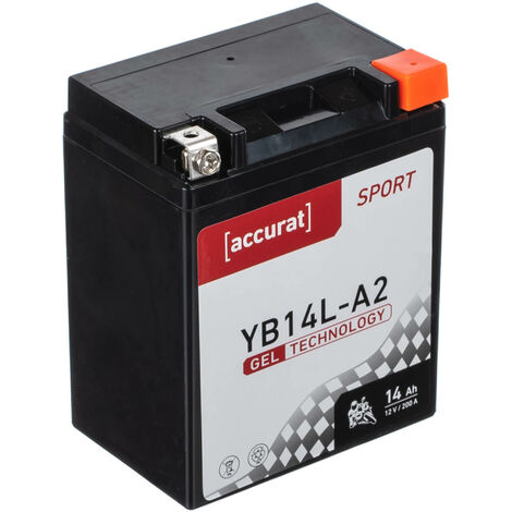 Accurat Sport YB14L-A2 Batterie Moto/Quad Gel 14Ah 12V 200A 132 x 88 x 163 mm