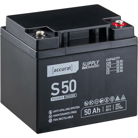 ▷ Batterie au Plomb 12V 50Ah Fauteuils Roulants, UPS, Auto Électrique
