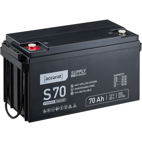 Batterie de démarrage TAB Start&Stop AGM L3 AG70 12V 70Ah 760A