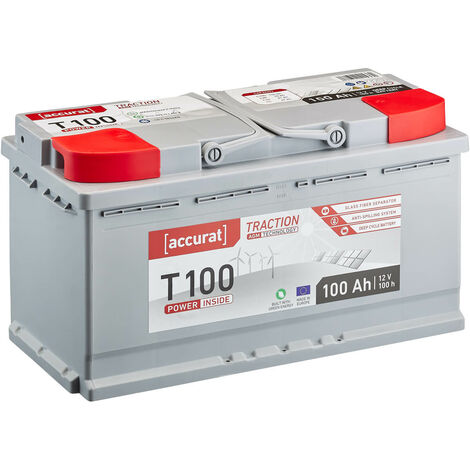 Accurat Traction T100 AGM Batteries Décharge Lente 100Ah