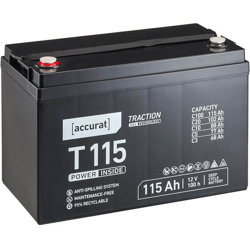 Traction T115 Batterie Décharge Lente 12V 115Ah gel Solaire - Accurat
