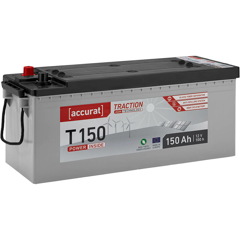 Accurat - Traction T150 Batterie Décharge Lente agm 150Ah