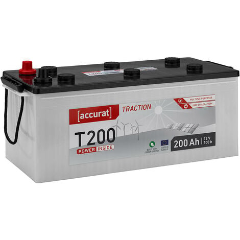 Accurat Traction T200 LFP 24V LiFePO4 Lithium Batteries Décharge Lente