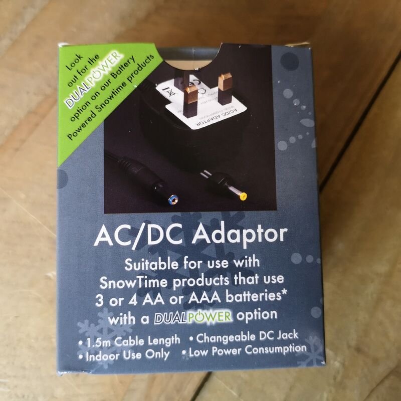 AC/DC Power Mains Adaptor for use with Snowtime Christmas Products