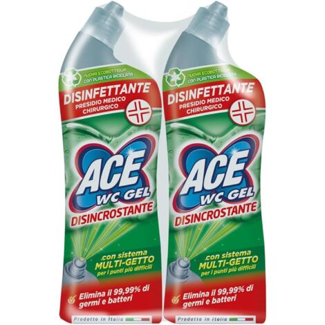 ACE WC GEL SET 2 PZ + SCARICO DISINCROSTANTE IN FORMATO DA 700 ML L'UNO
