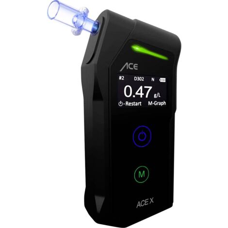 ACE X Ethylomètre noir 0.0 à 5 ‰ avec écran Q210192