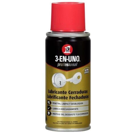 Aceite lubricante cerraduras prof spray 3-en-uno 100 ml