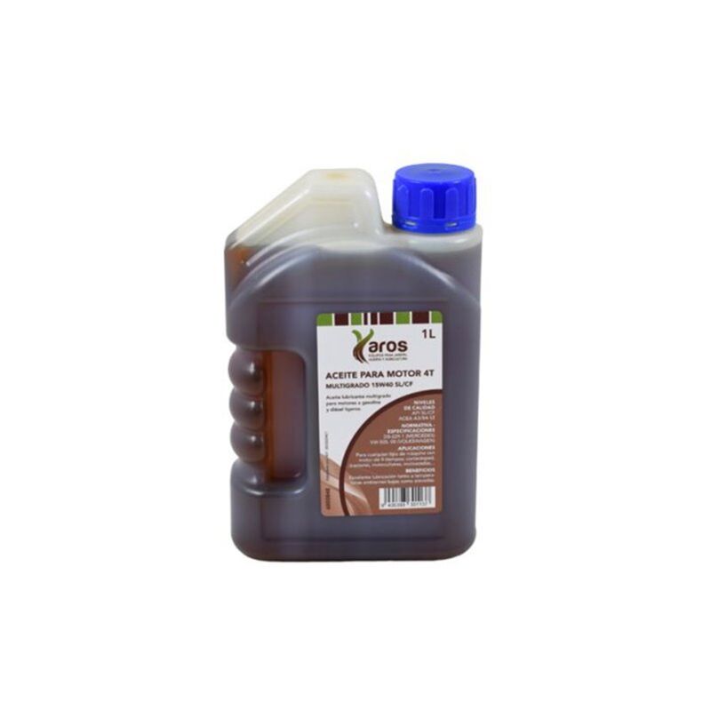 

Yaros - ACEITE PARA MOTORES 4 TIEMPOS MULTIGRADO 15W40 ESPECIAL MÁQUINAS JARDÍN