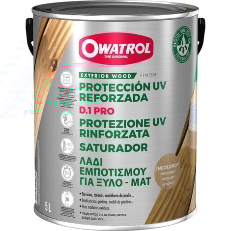 Aceite saturador para maderas duras Owatrol D1-PRO Miel (ow24) 5 litros