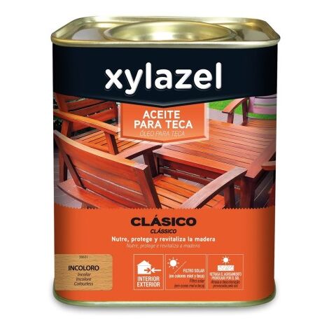 Aceite teca protector al agua 750 ml incoloro xylazel