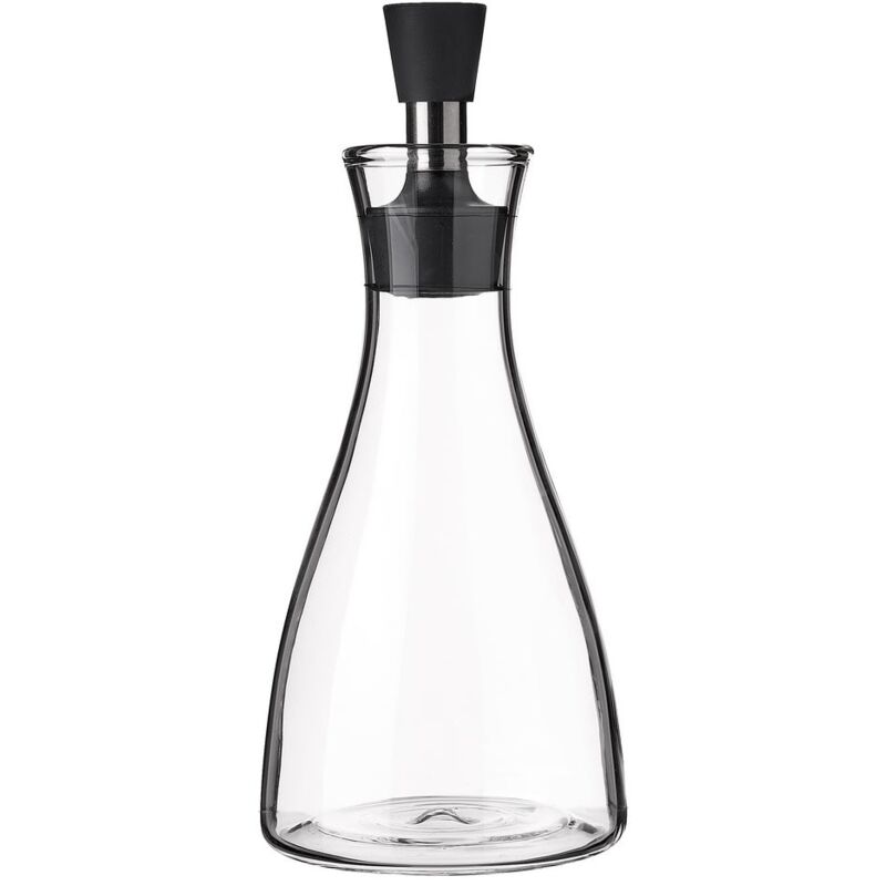 

Aceitera antigoteo grande de cristal y acero inoxidable transparente de 500 ml