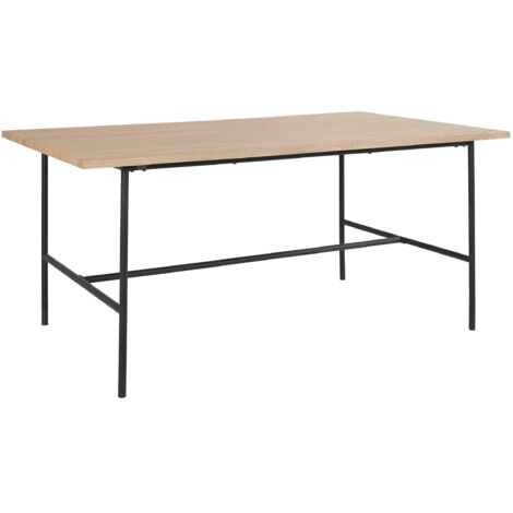 Acer-Table à manger 180 cm 8 places en chêne noir