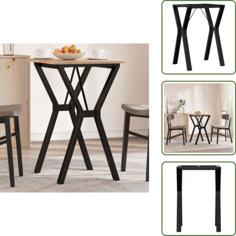 Acero con recubrimiento en polvo - vidaXL Patas de mesa de comedor estructura Y acero 50x40x73 cm - Montaje rápido