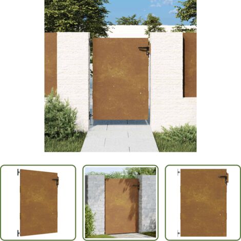 Acero corten - Puerta de jardín acero corten 85x125 cm
