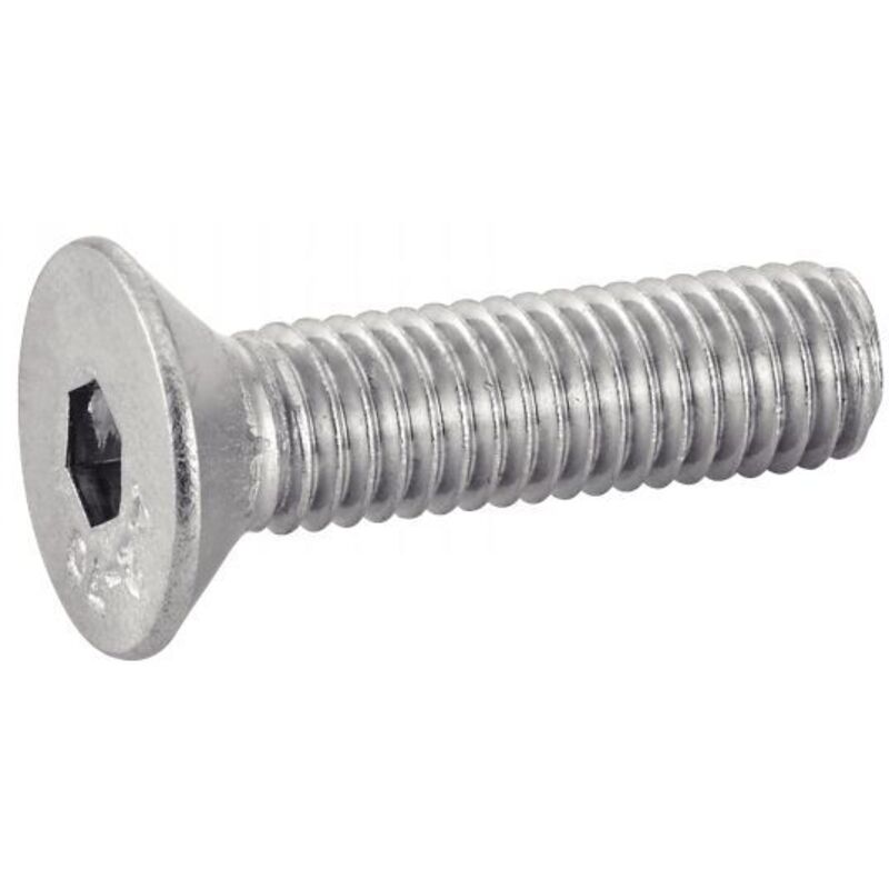 Tornillo de metal con cabeza avellanada de seis caras huecas - Acero inoxidable A2 4x50 mm - Caja de 200